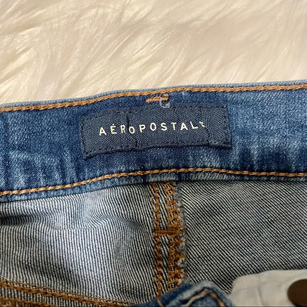 Aeropostale Cut Off Distressed Destroyed Denim Short Shorts Cutoffs Festival
